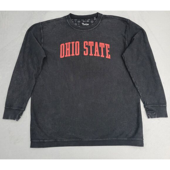 Pressbox (W) Ohio State Comfy Corded VTG Wash Basic Arch Pullover Sweatshirt XL - Picture 2 of 8